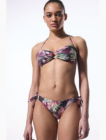 Briella slip bikini brasiliano a vita bassa con fiori penti