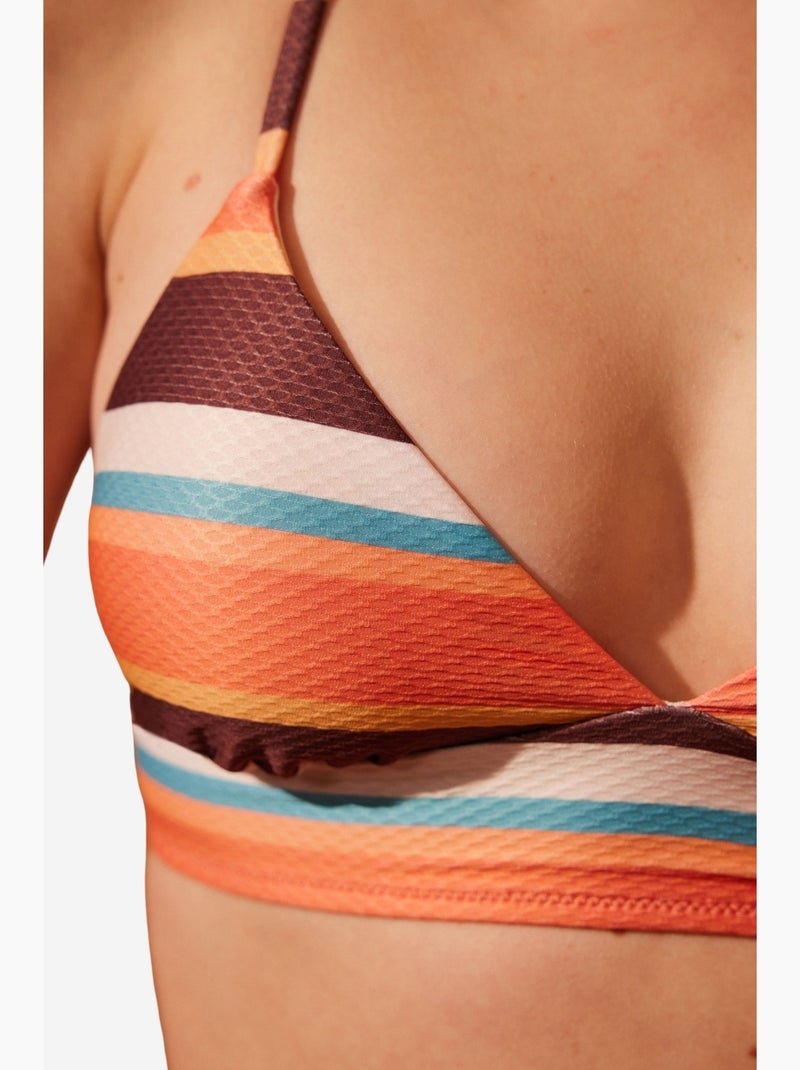 Brisa bralette bikini a righe penti Bianco Arancio - Kiabi