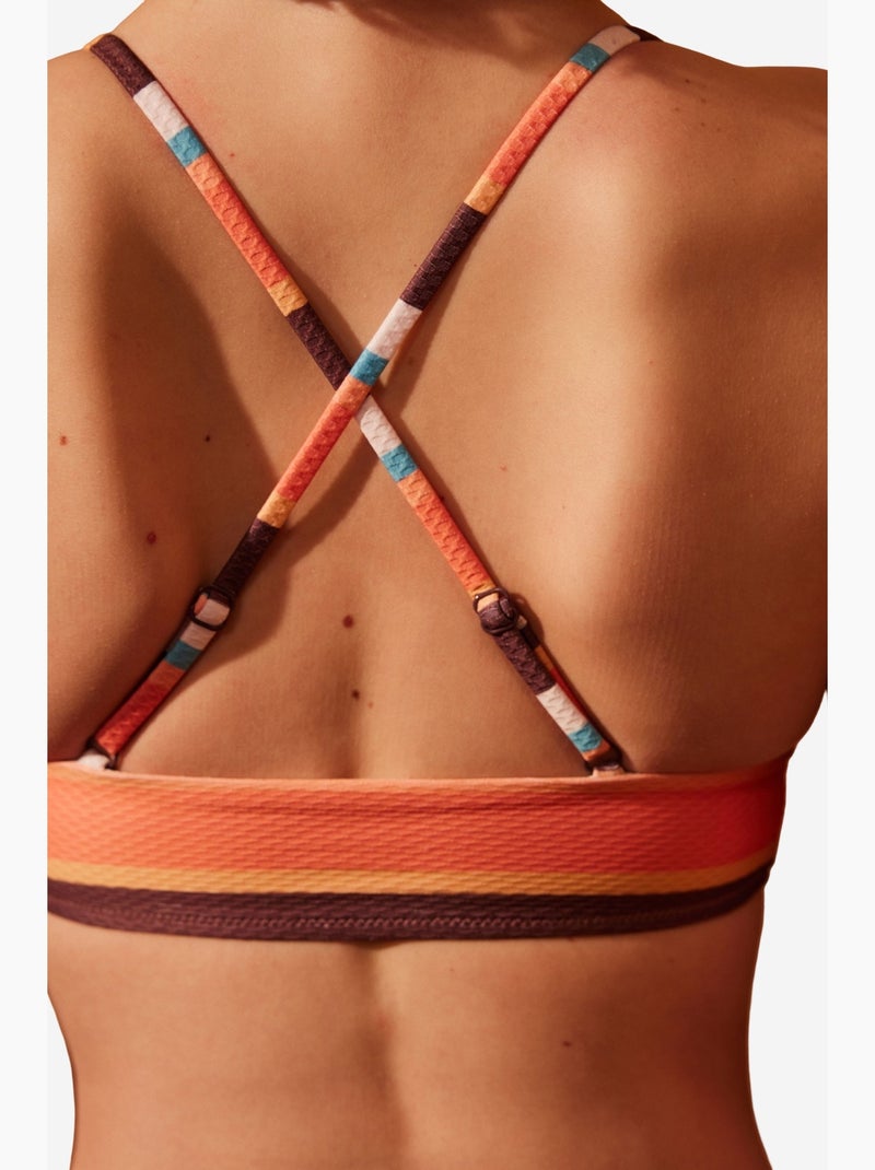 Brisa bralette bikini a righe penti Bianco Arancio - Kiabi