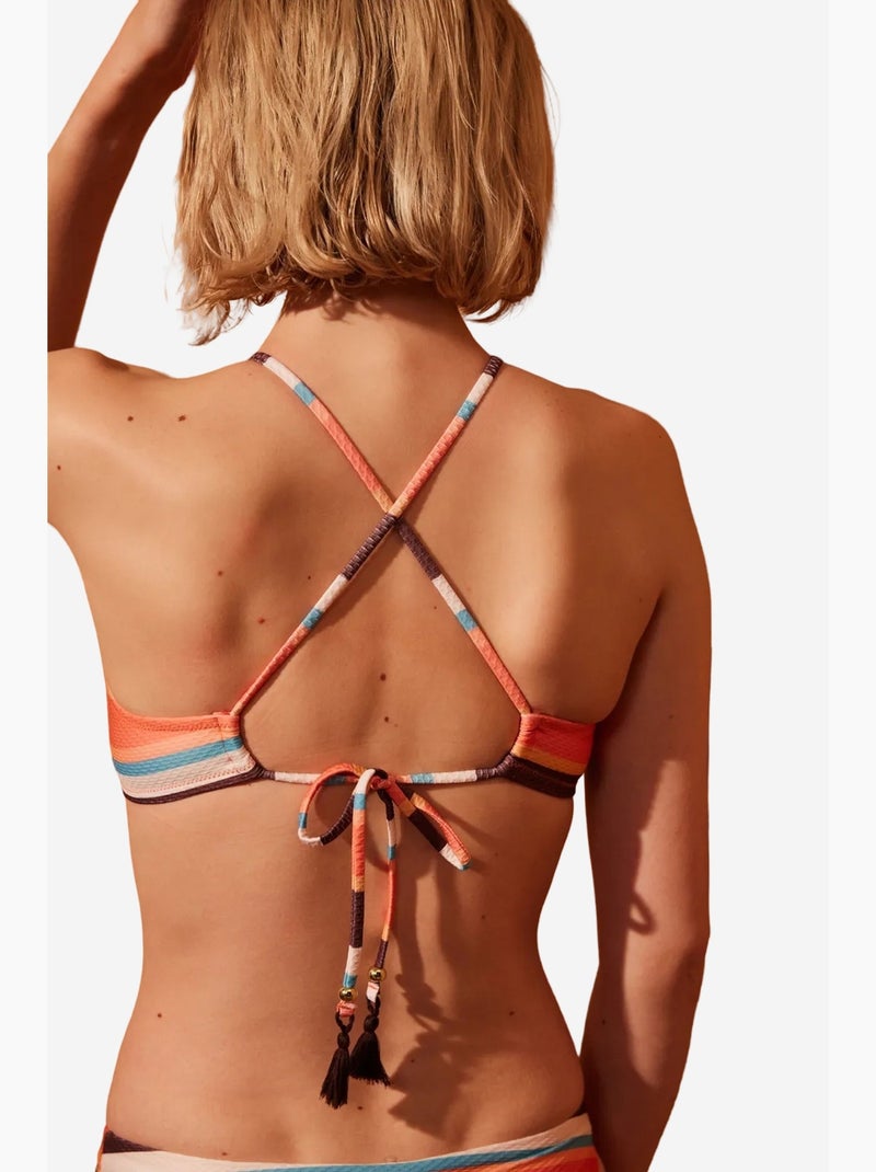 Brisa top bikini con halter penti Arancione - Kiabi