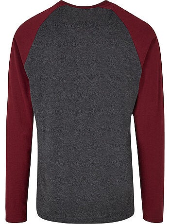 Build Your Brand Maglietta Contrasto Raglan Manica Lunga Uomo