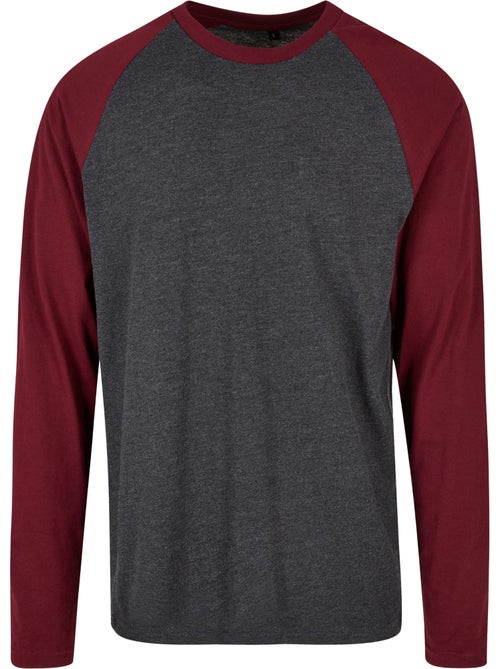 Build Your Brand Maglietta Contrasto Raglan Manica Lunga Uomo - Kiabi Build Your Brand Maglietta Contrasto Raglan Manica Lunga Uomo - Kiabi