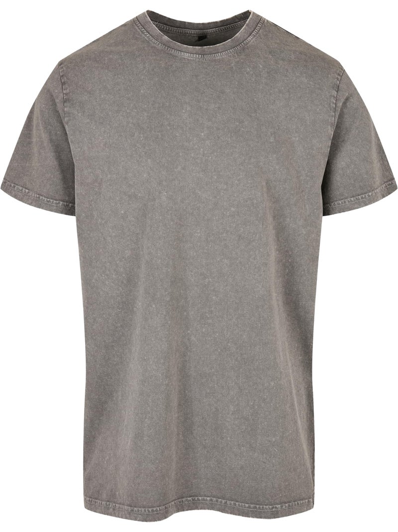 Build Your Brand Maglietta Lavaggio acido Girocollo Uomo Grigio grigio antracite - Kiabi