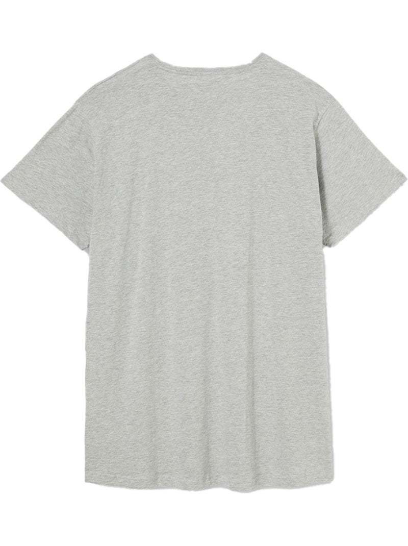 Build Your Brand Maglietta Modellato Lunga Uomo Grigio melangiato - Kiabi