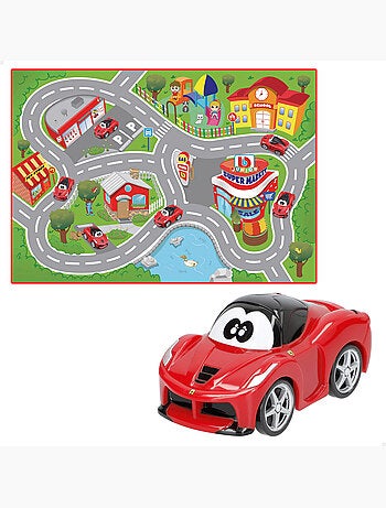 Burago play set tappeto circuito per bambini con auto ferrari laferrari