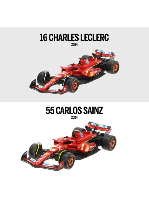 Burago set 2 auto 1:43 ferrari sf-24 sainz e leclerc f1 2024 - Kiabi