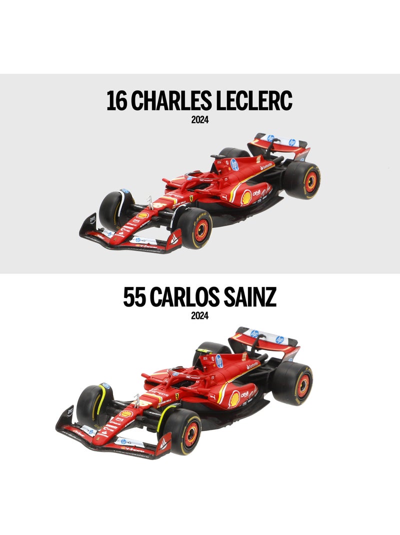 Burago set 2 auto 1:43 ferrari sf-24 sainz e leclerc f1 2024 N/D - Kiabi