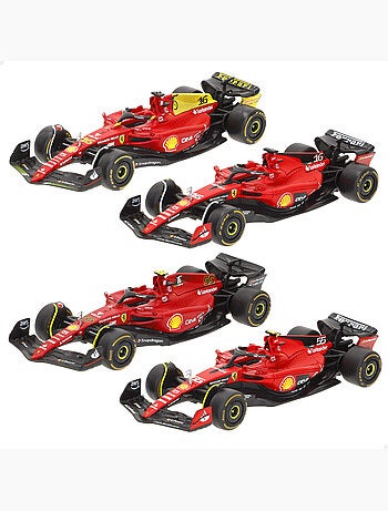 Burago set 4 auto 1:43 f1 ferrari f1-75 e sf-23 sainz e leclerc