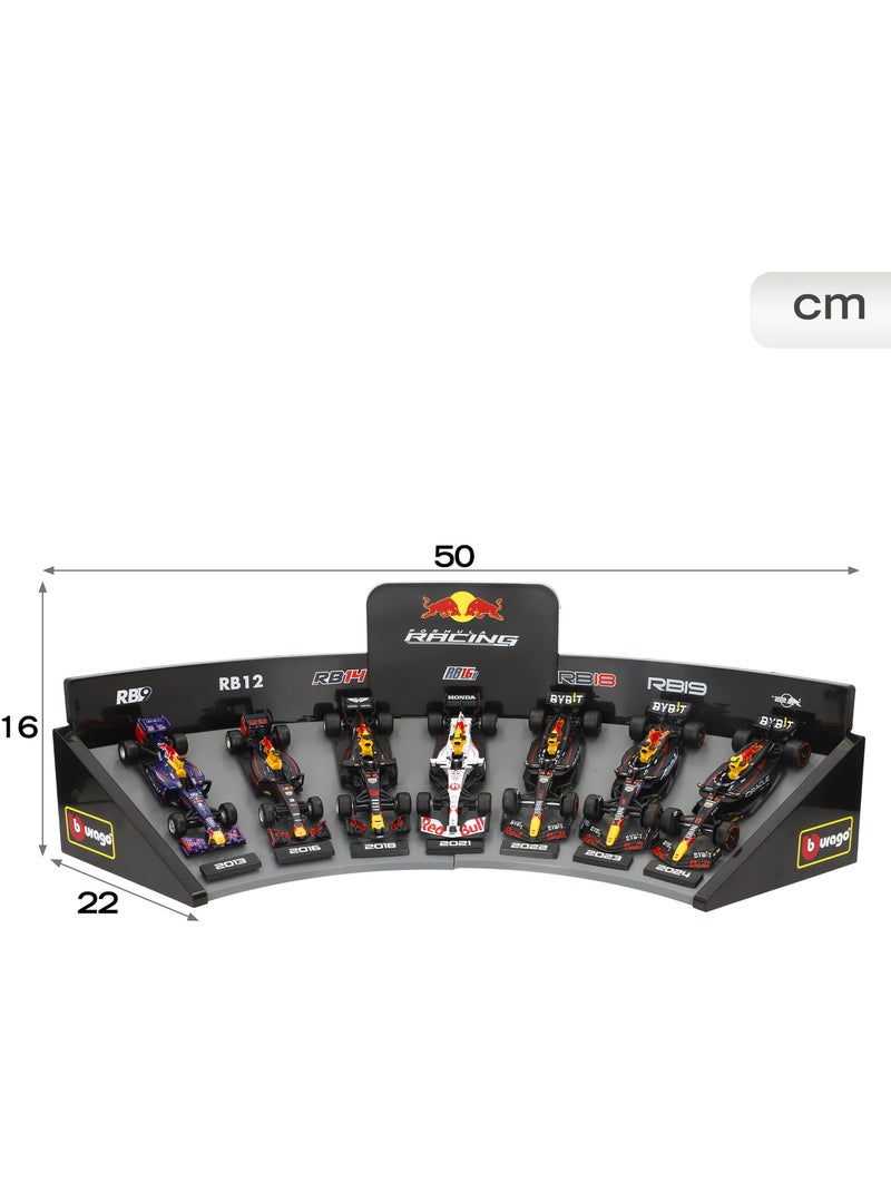 Burago set di 7 auto da collezione f1 red bull in scala 1:43 con espositore N/D - Kiabi