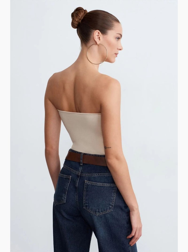Bustier aderente dilvin Beige chiaro - Kiabi
