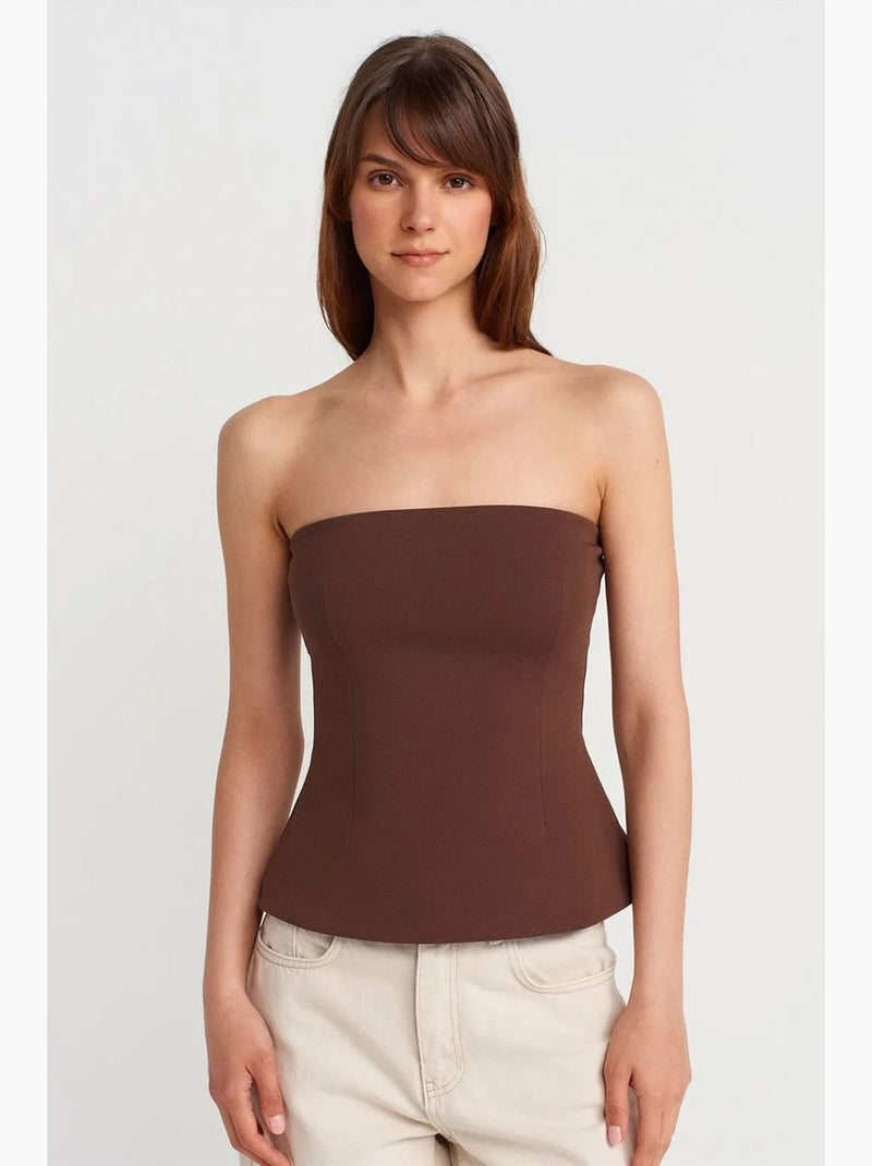 Bustier aderente dilvin Marrone - Kiabi