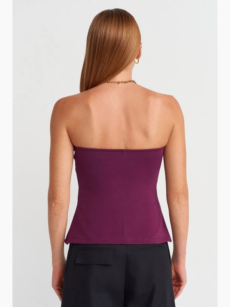 Bustier aderente dilvin Viola melanzana - Kiabi