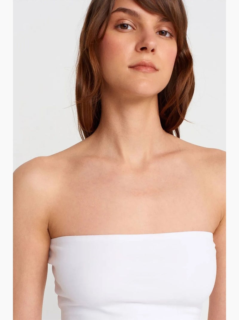 Bustier aderente in jersey dilvin Bianco - Kiabi