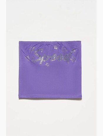 Bustier corto aderente con strass dilvin