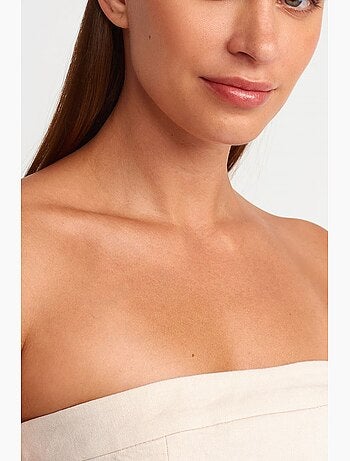 Bustier corto aderente con zip dilvin
