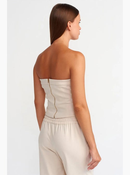 Bustier corto aderente con zip dilvin - Kiabi Bustier corto aderente con zip dilvin - Kiabi