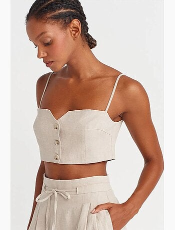 Bustier corto misto lino dilvin