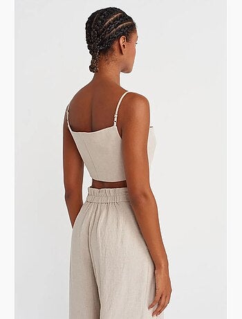 Bustier corto misto lino dilvin