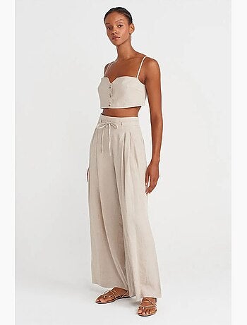 Bustier corto misto lino dilvin