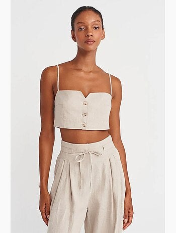 Bustier corto misto lino dilvin