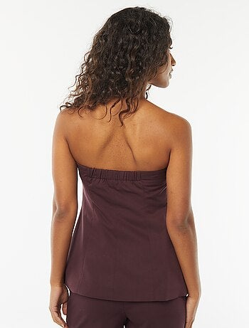 Bustier tinta unita in stile gilet da completo