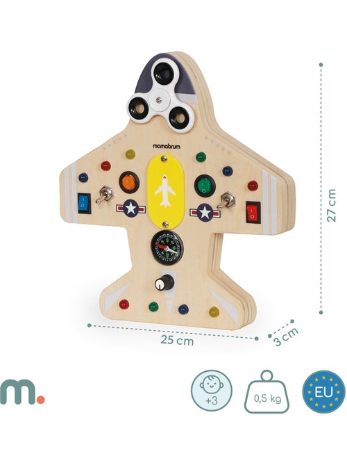 Busy board in legno aereo con 10 led per bambini mamabrum - Kiabi Busy board in legno aereo con 10 led per bambini mamabrum - Kiabi