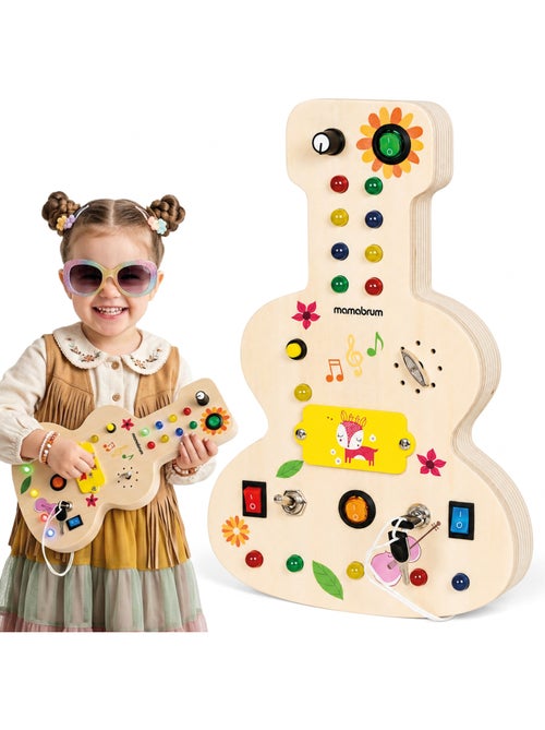 Busy board in legno chitarra con led musica bambini mamabrum - Kiabi