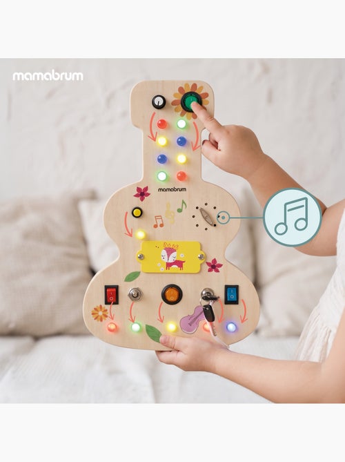 Busy board in legno chitarra con led musica bambini mamabrum - Kiabi