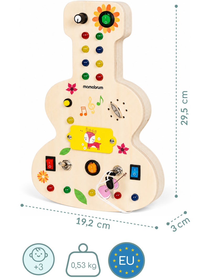 Busy board in legno chitarra con led musica bambini mamabrum N/D - Kiabi
