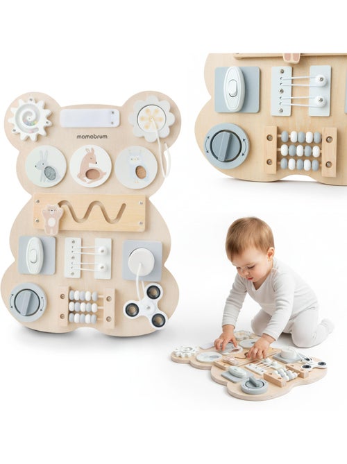 Busy board in legno orsetto montessori teddy board mamabrum - Kiabi
