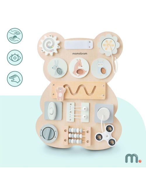 Busy board in legno orsetto montessori teddy board mamabrum - Kiabi