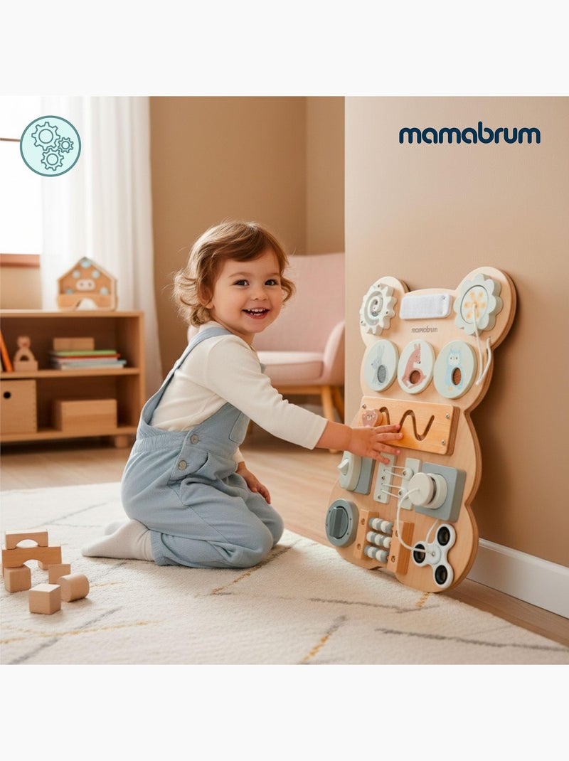 Busy board in legno orsetto montessori teddy board mamabrum N/D - Kiabi