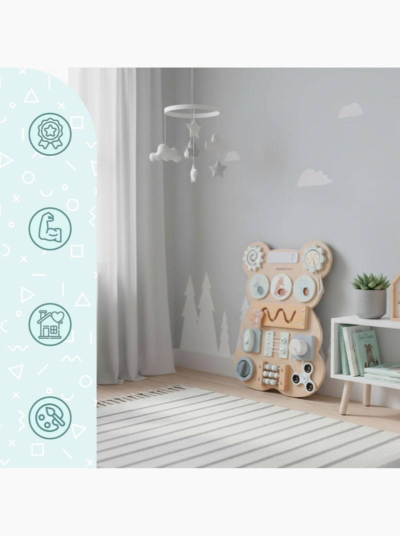 Busy board in legno orsetto montessori teddy board mamabrum N/D - Kiabi