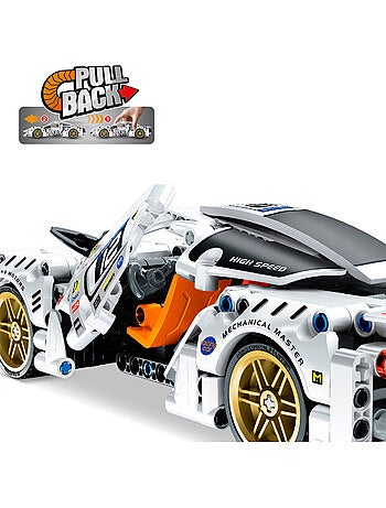 Bym auto da corsa staccabile giocattolo bianco 437 pezzi