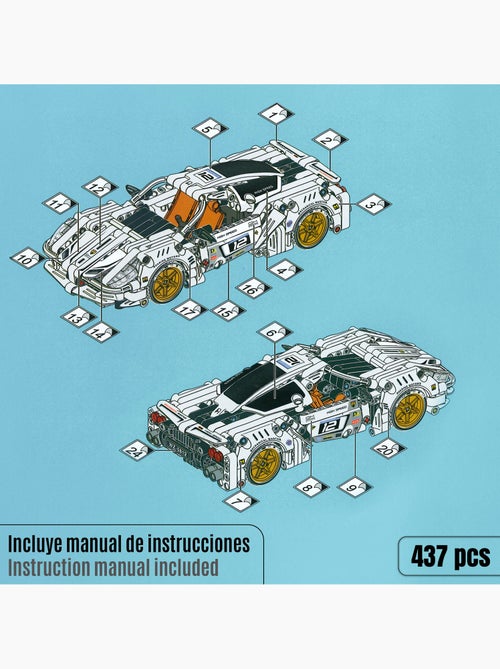 Bym auto da corsa staccabile giocattolo bianco 437 pezzi - Kiabi