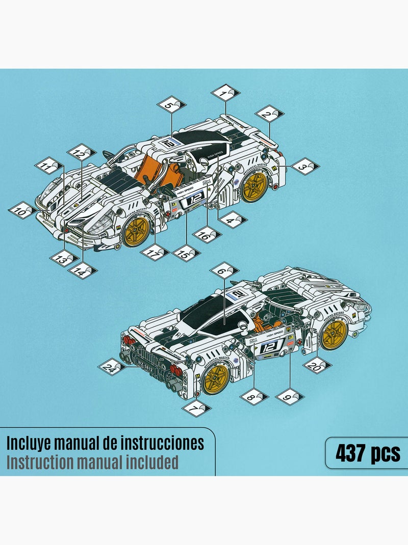 Bym auto da corsa staccabile giocattolo bianco 437 pezzi N/D - Kiabi
