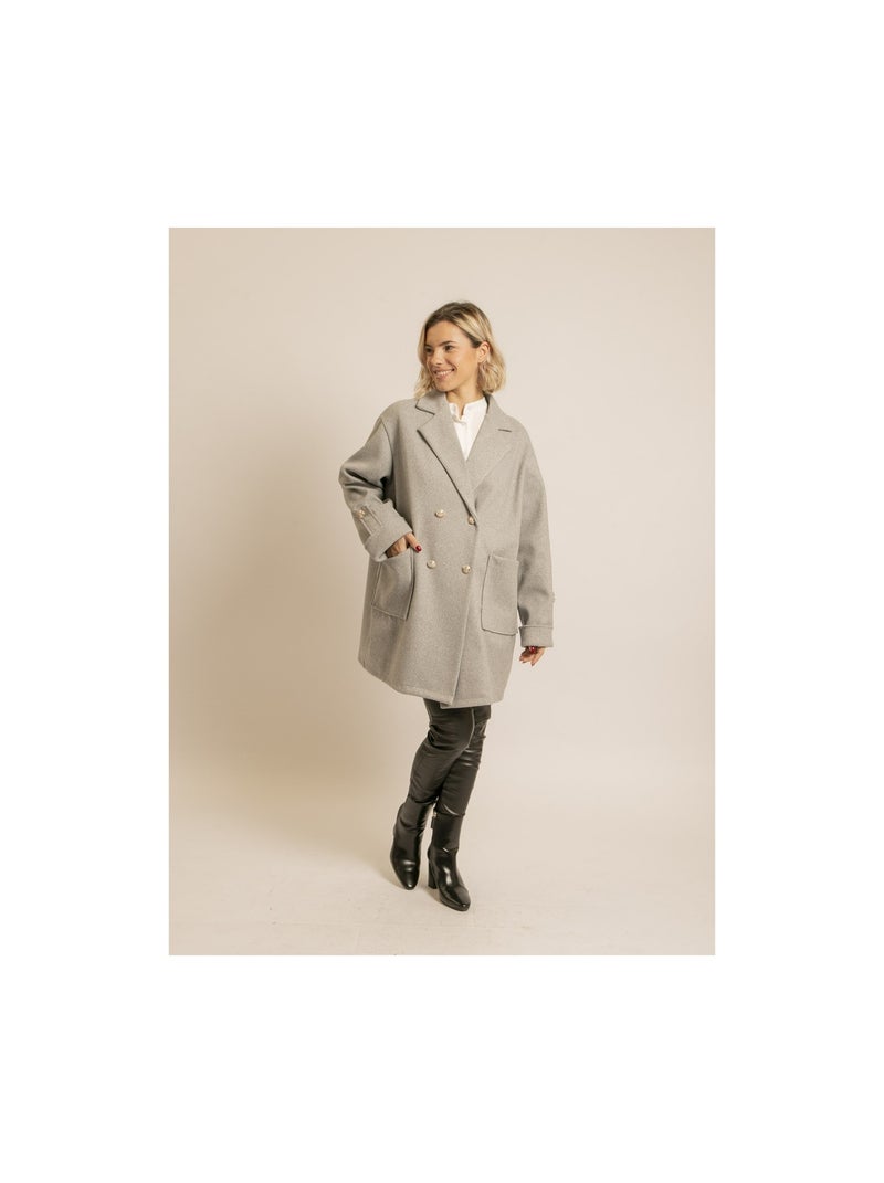 Caban oversize UBLIAZA Grigio - Kiabi