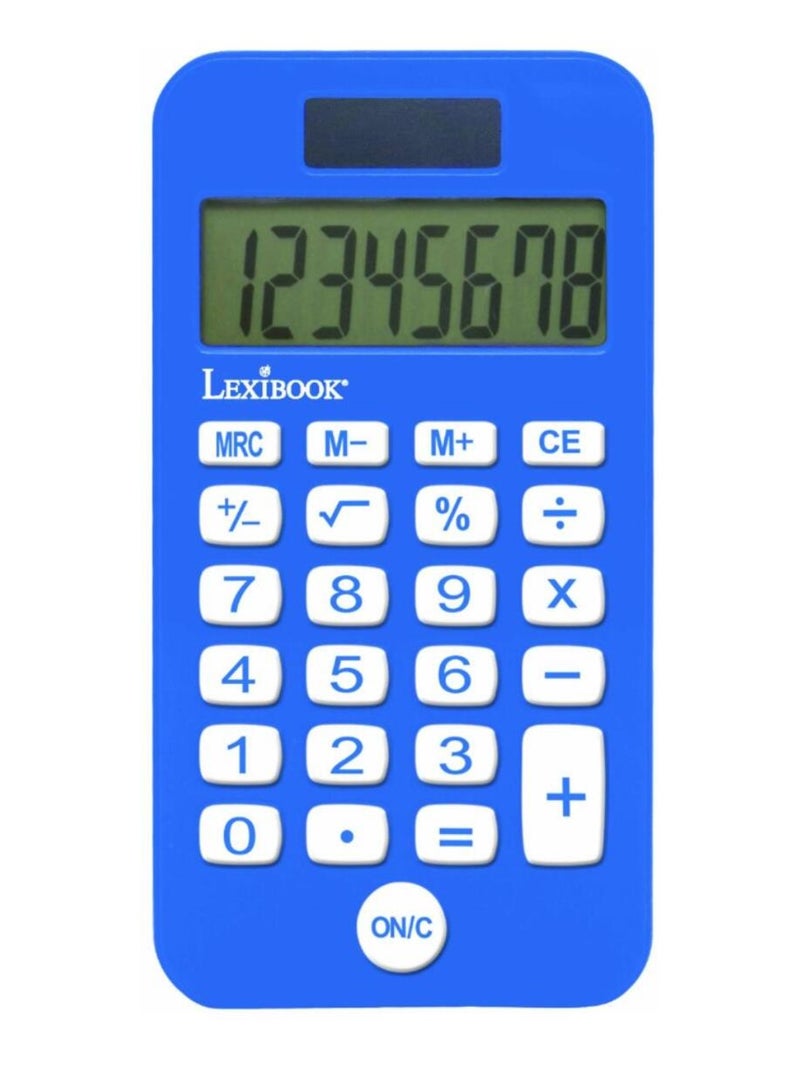Calcolatrice basket a 8 cifre con coperchio di protezione Blu - Kiabi