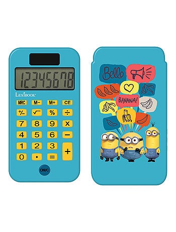 Calcolatrice tascabile a 8 cifre Minions con coperchio di protezione