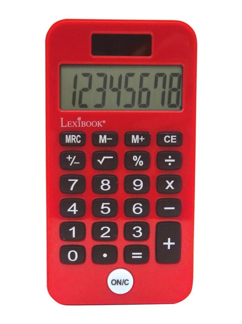 Calcolatrice tascabile a 8 cifre Miraculous con coperchio di protezione Rosso - Kiabi