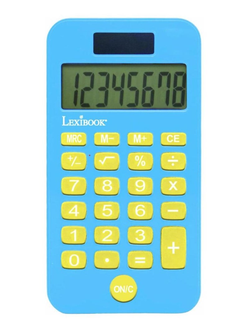 Calcolatrice tascabile a 8 cifre Stitch con coperchio di protezione Blu - Kiabi