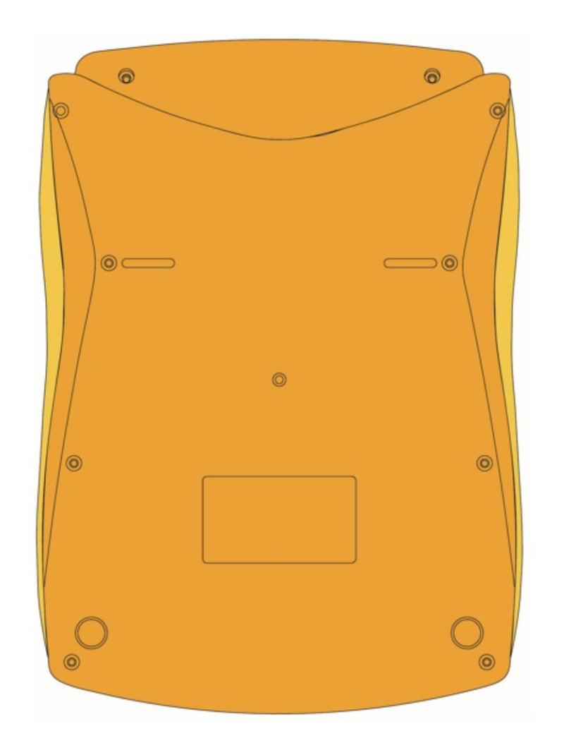 Calcolatrice tascabile gialla a 10 cifre con angolo dello schermo regolabile e finitura in gomma Giallo - Kiabi