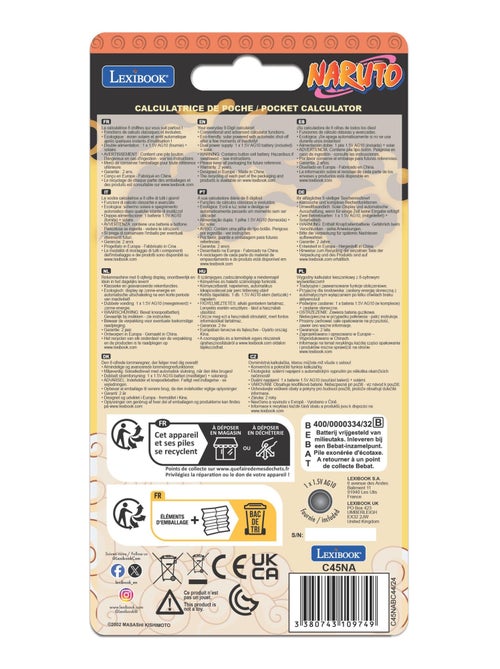 Calcolatrice tascabile Naruto - Kiabi