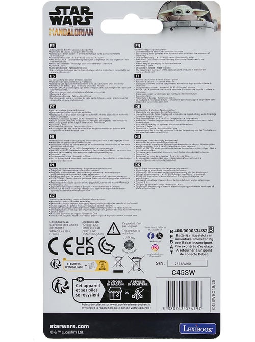 Calcolatrice tascabile Star Wars 8 cifre con custodia protettiva - Kiabi