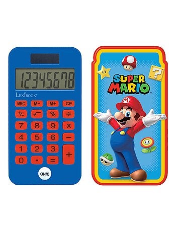 Calcolatrice tascabile Super Mario a 8 cifre con copertura di protezione