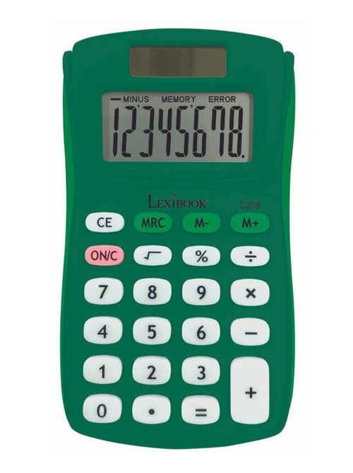 Calcolatrice tascabile verde a 8 cifre con finitura in gomma - Kiabi