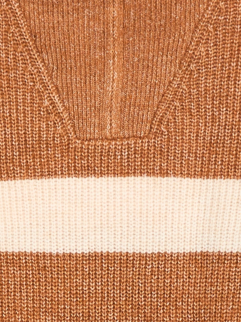 Caldo maglione a righe Marrone - Kiabi