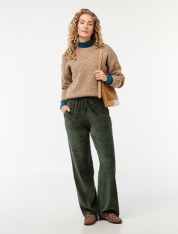 Caldo maglione in maglia mouliné
