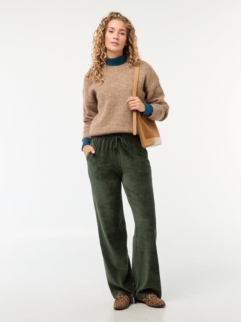 Caldo maglione in maglia mouliné Marrone - Kiabi