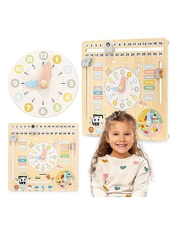 Calendario educativo Montessori legno inglese Mamabrum